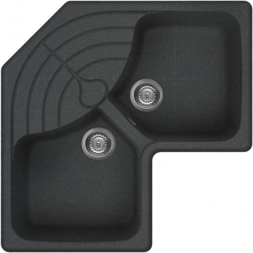 Кухонная мойка Elleci Master Corner G54 Nero Pietra, фото 1