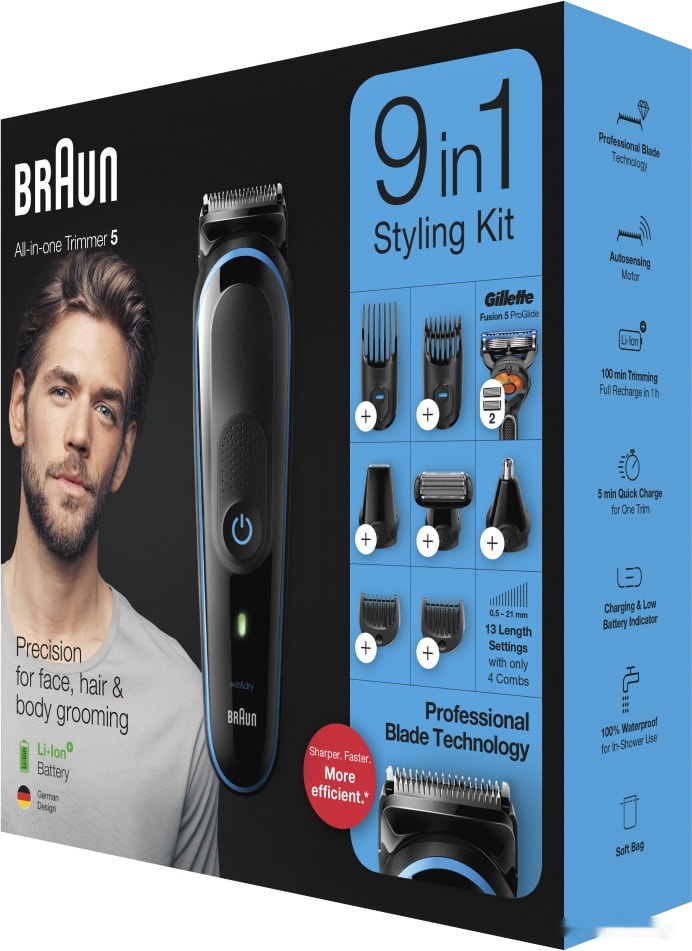 Машинка для стрижки Braun MGK5280, фото 6