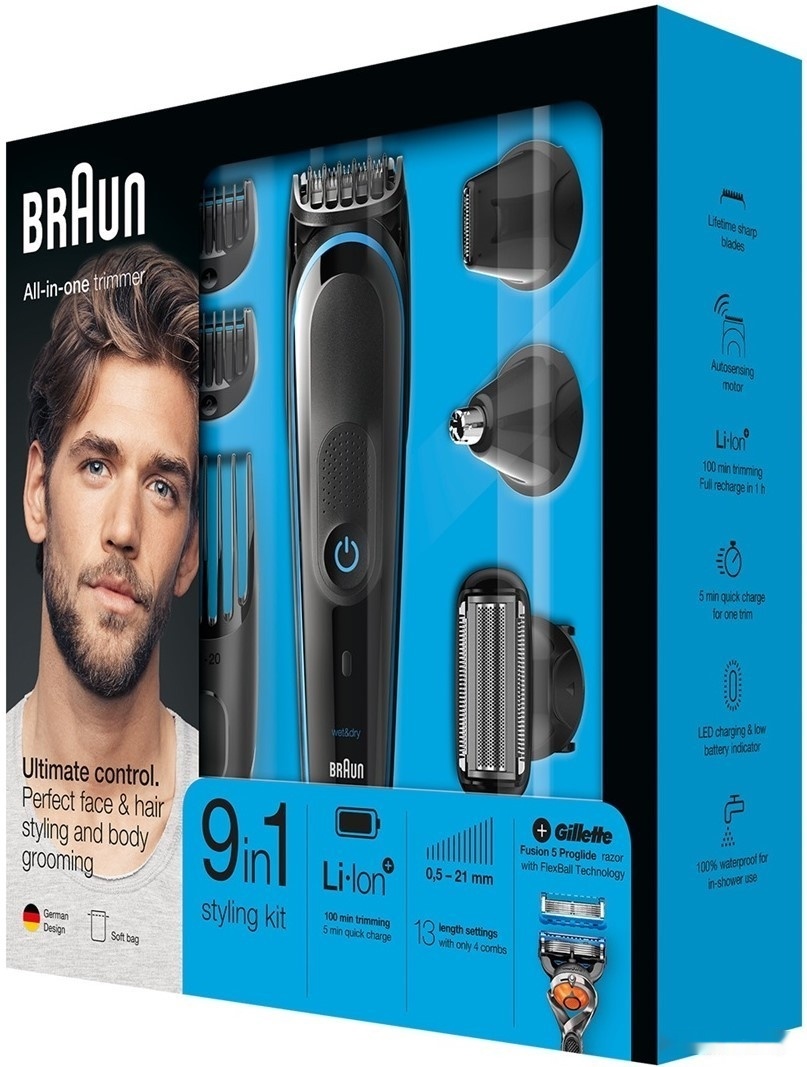 Машинка для стрижки Braun MGK5080, фото 3