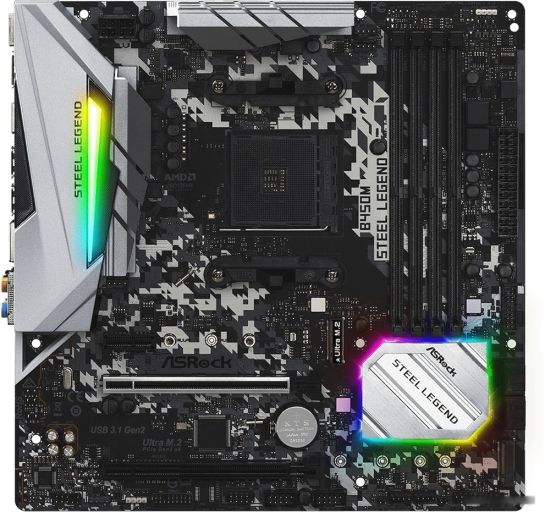 Материнская плата ASROCK B450M Steel Legend, фото 1