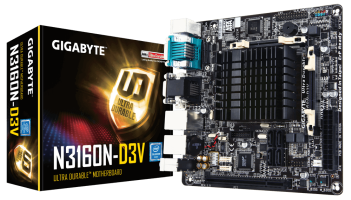 Материнская плата Gigabyte GA-N3160N-D3V + CPU Intel Quad-Core Celeron N3160