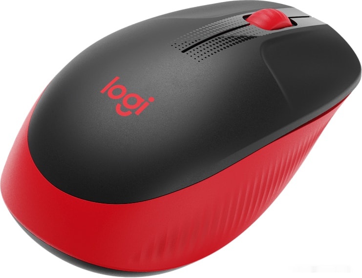 Мышь Logitech M190 (черный/красный), фото 4