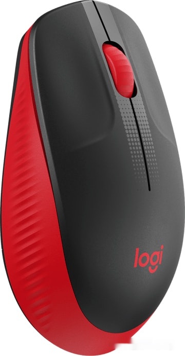 Мышь Logitech M190 (черный/красный), фото 2