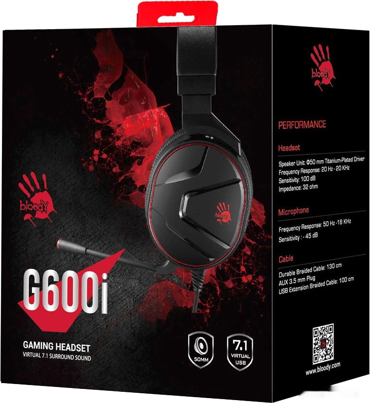 Наушники A4Tech Bloody G600i, фото 4