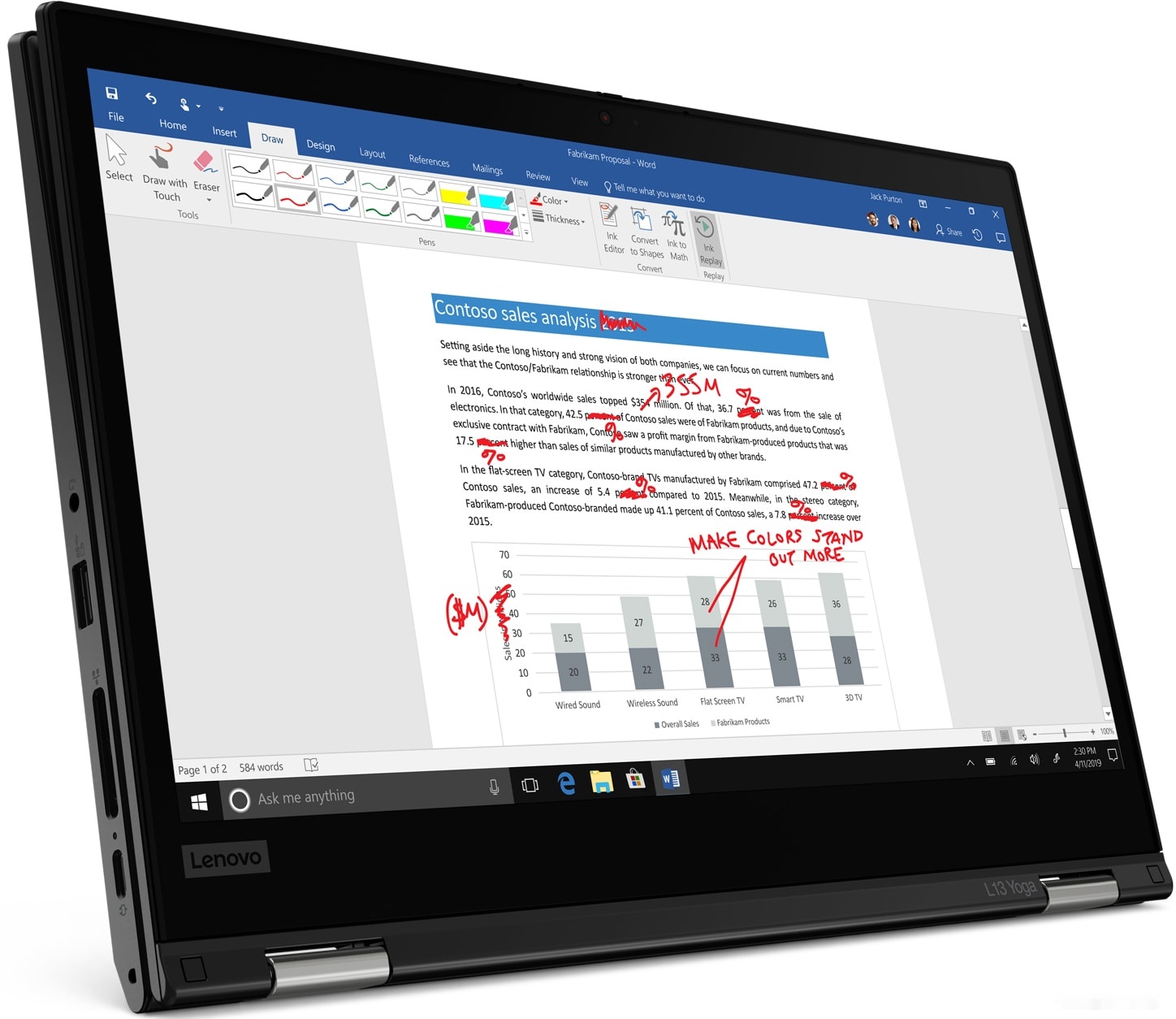 Ноутбук 2-в-1 Lenovo ThinkPad L13 Yoga 20R50004RT, фото 6