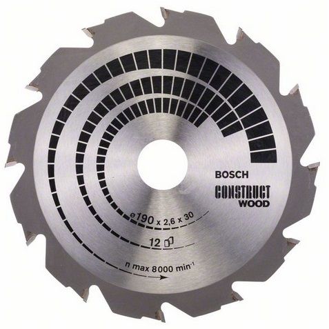 Диск циркулярный Bosch Construct Wood 190х30