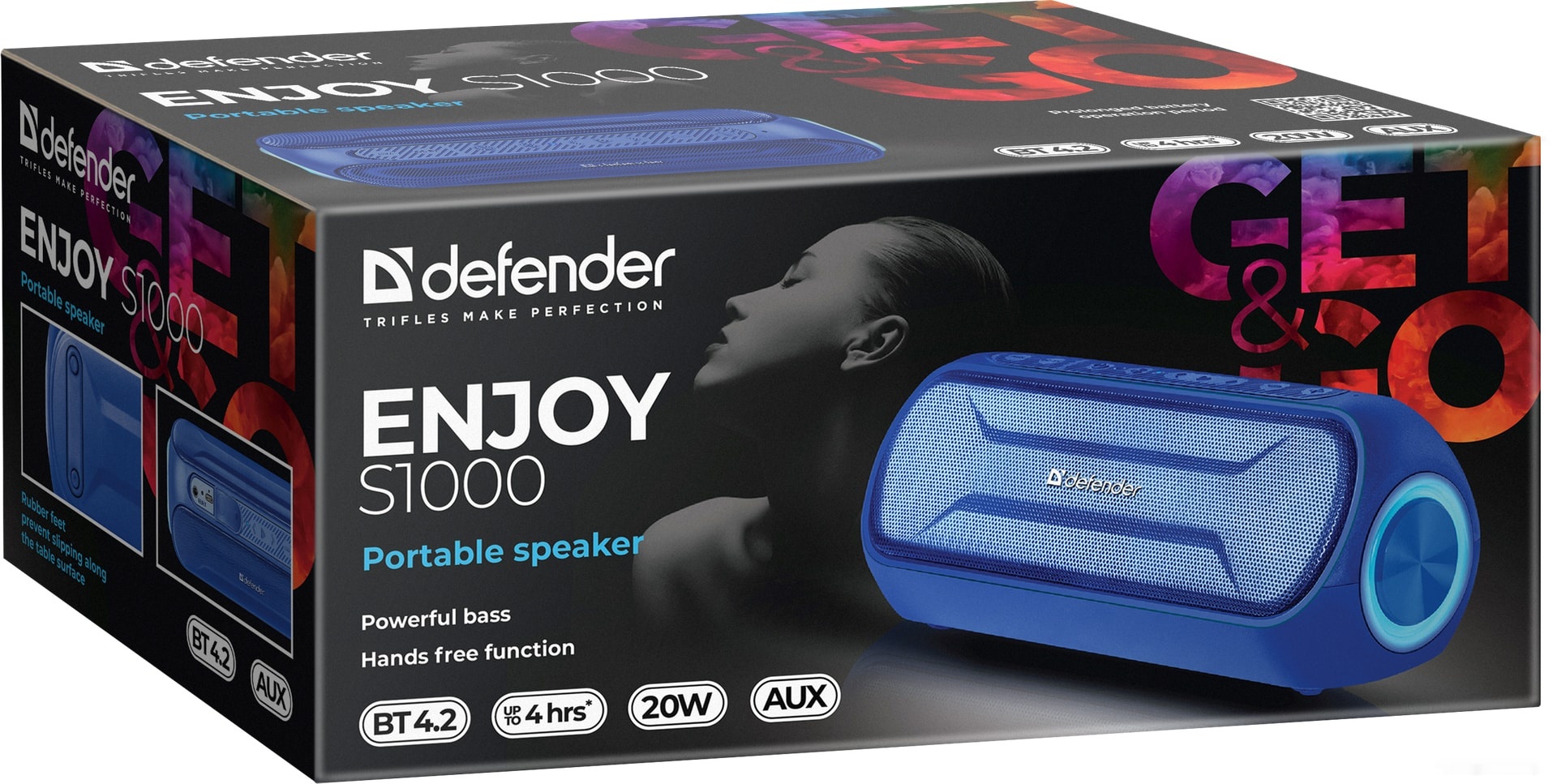 Беспроводная колонка Defender Enjoy S1000 (синий), фото 5
