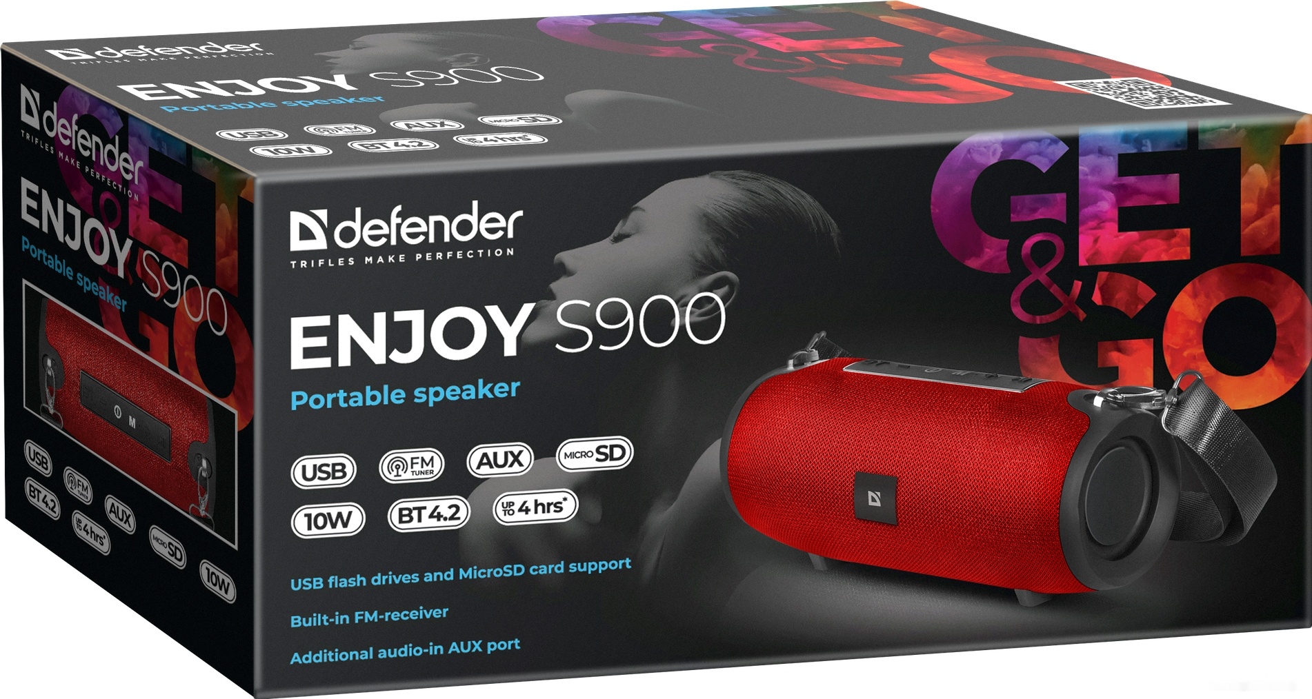 Беспроводная колонка Defender Enjoy S900 (красный), фото 7