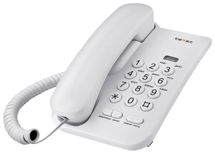 Проводной телефон TeXet TX-212 light grey
