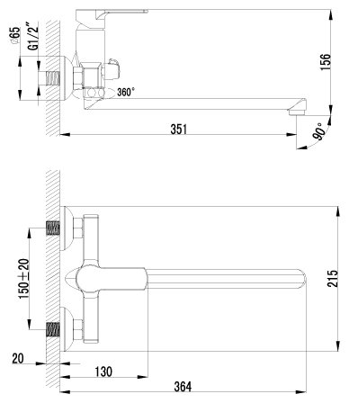 Смеситель Lemark Plus Grace LM1551C, фото 2