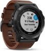  Garmin Fenix 5X Plus Sapphire (серый/коричневый кожаный)