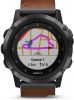 Garmin Fenix 5X Plus Sapphire (серый/коричневый кожаный)