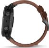  Garmin Fenix 5X Plus Sapphire (серый/коричневый кожаный)