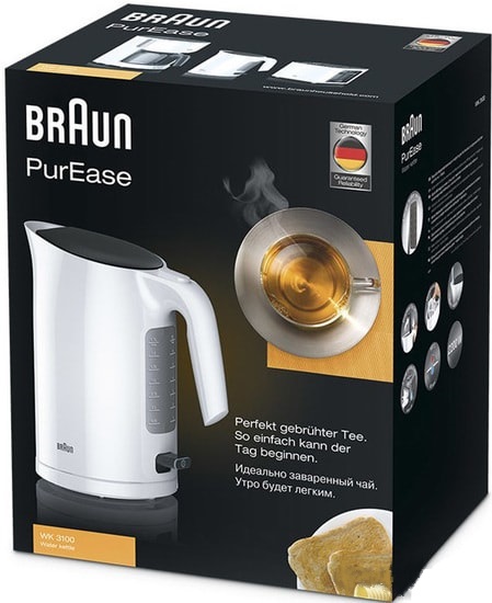 Электрический чайник Braun PurEase WK 3100 WH, фото 2