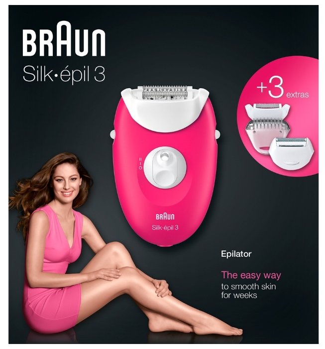  Braun 3410 Silk-epil 3 Legs & body, фото 4