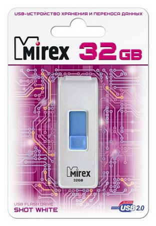 USB Flash Mirex SHOT 32GB (White)
