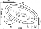 Ванна Santek Эдера 170x110 без гидромассажа R