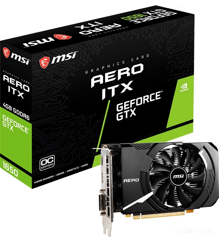 Видеокарта MSI GeForce GTX 1650 D6 AERO ITX OCV1 4GB GDDR6, фото 5