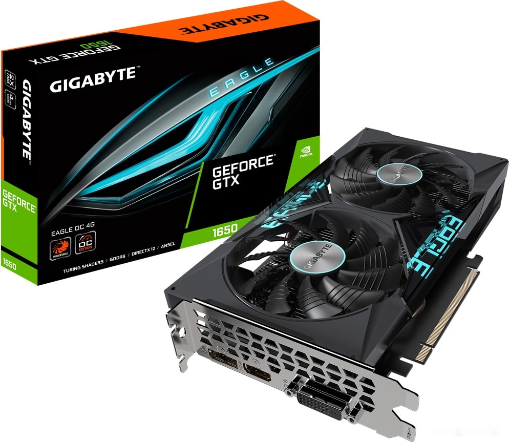 Видеокарта Gigabyte GeForce GTX 1650 D6 Eagle OC 4GB GDDR6 GV-N1656EAGLE OC-4GD, фото 6