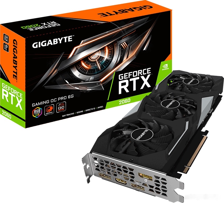 Видеокарта Gigabyte GeForce RTX 2060 6GB GDDR6 GV-N2060GAMINGOC PRO-6GD, фото 5