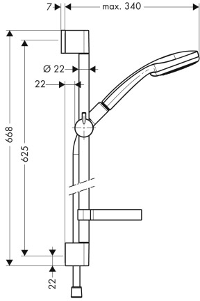 Душевая система Hansgrohe Croma 100 Vario/Unica’C (27772000), фото 2