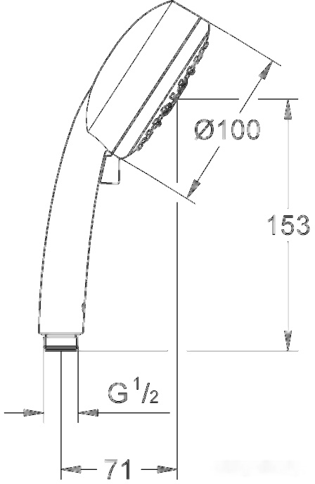 Душевая лейка Grohe New Tempesta Cosmopolitan 100 27575002, фото 2