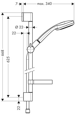 Душевая система Hansgrohe Croma 100 Multi/Unica’C (27775000), фото 2