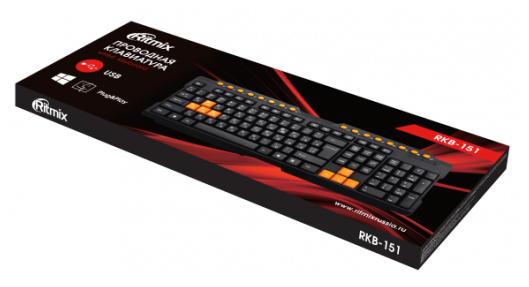 Клавиатура Ritmix RKB-151 Black USB, фото 3