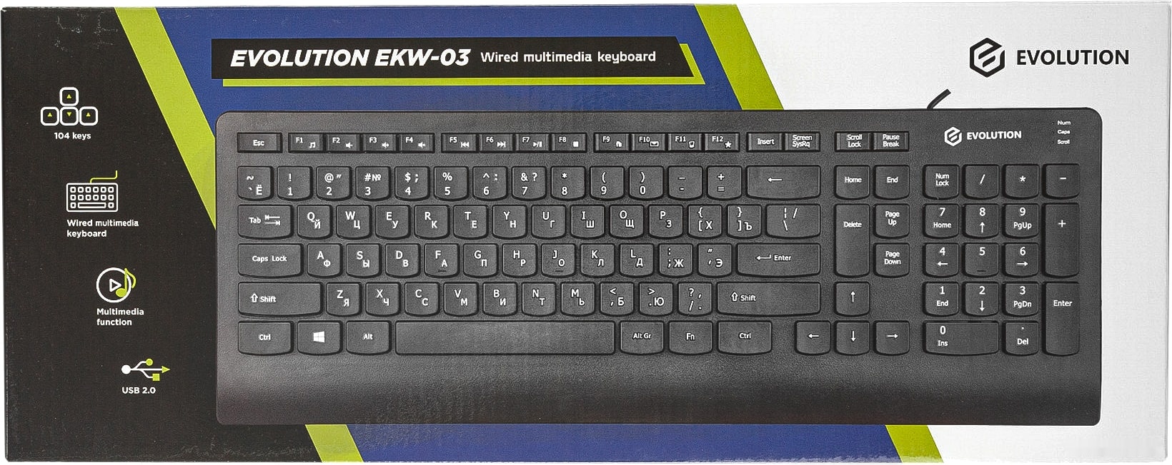 Клавиатура Evolution EKW-03, фото 5