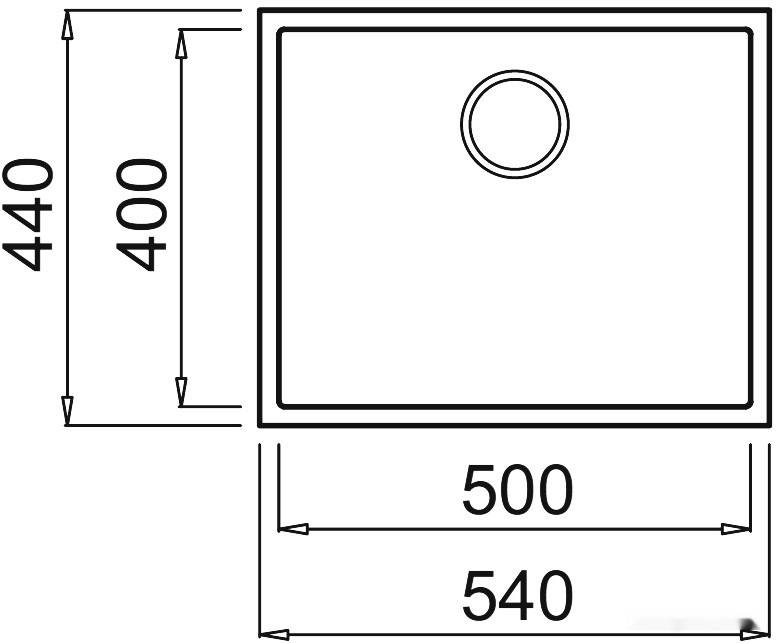Кухонная мойка Elleci Quadra 105 Undermount Nero 54, фото 2