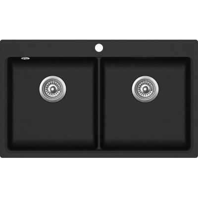 Кухонная мойка AquaSanita Magna SQM200AW 601 black metallic, фото 1