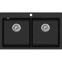 Кухонная мойка AquaSanita Magna SQM200AW 601 black metallic