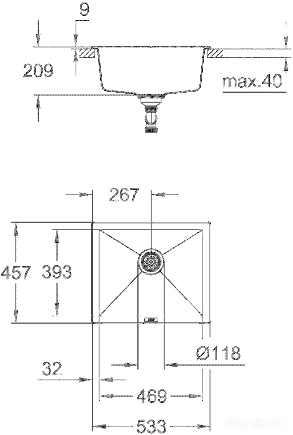 Кухонная мойка Grohe K700U 60-C 53.3/45.7 1.0 31654AT0 (серый гранит), фото 2