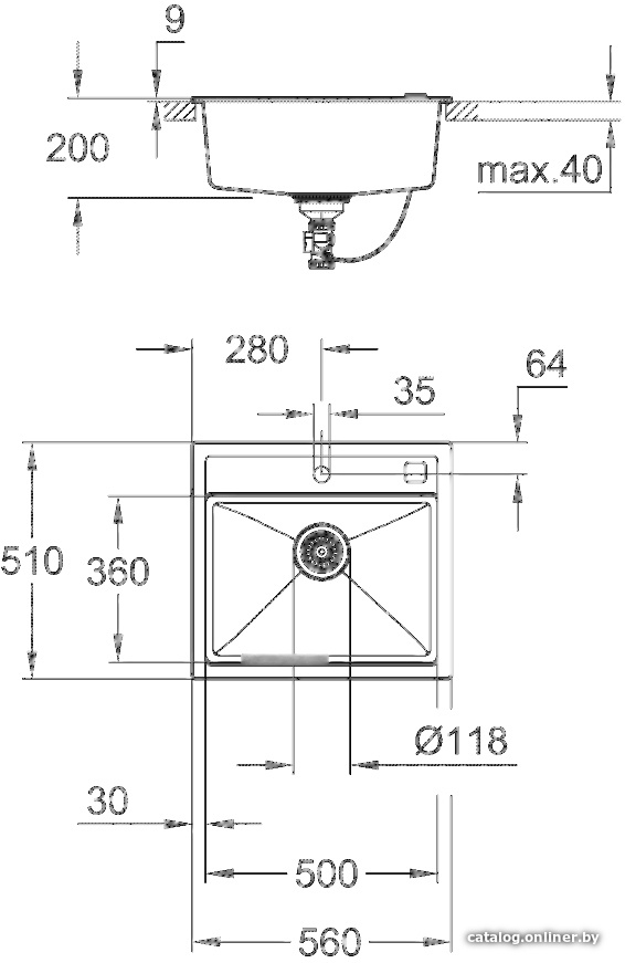 Кухонная мойка Grohe K700 60-C 56/51 1.0 31651AT0 (серый гранит), фото 2