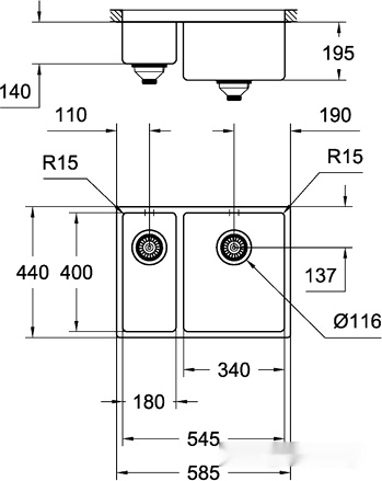 Кухонная мойка Grohe K700 31576SD0, фото 3