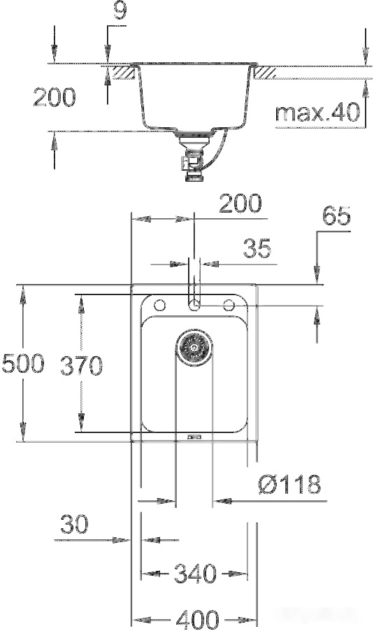 Кухонная мойка Grohe K700 50-C 40/50 1.0 31650AT0 (серый гранит), фото 2