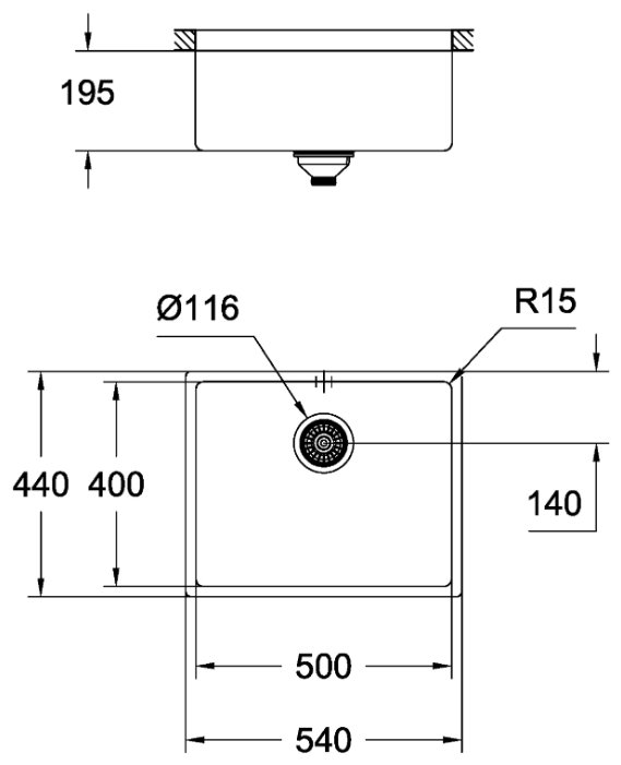 Кухонная мойка Grohe K700U 31574SD0, фото 2