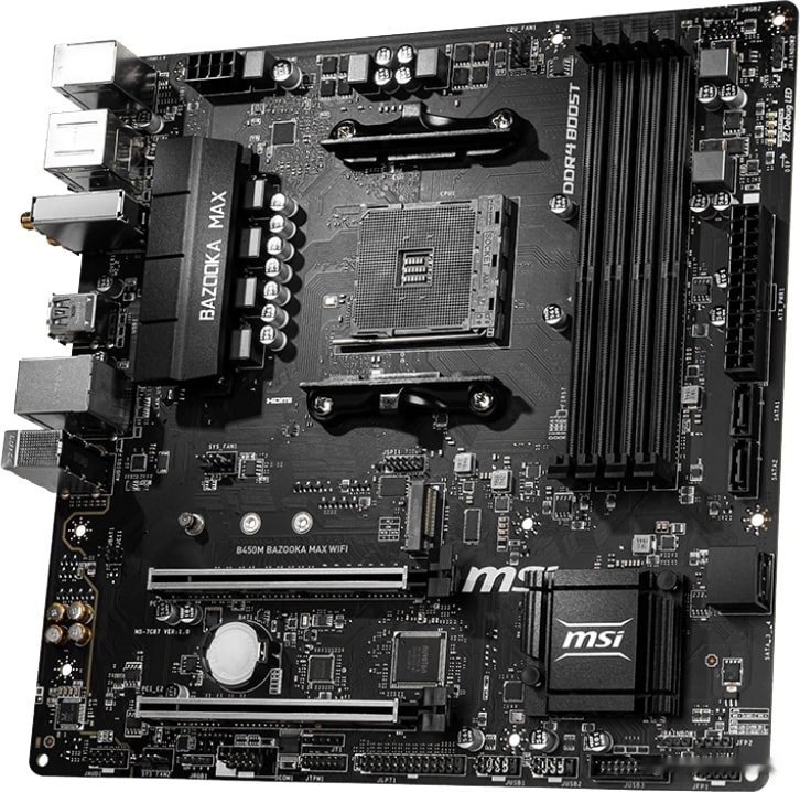 Материнская плата MSI B450M Bazooka Max WiFi, фото 2
