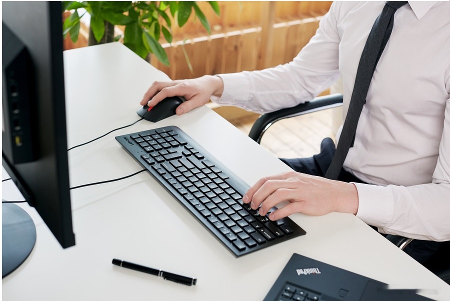 Клавиатура + мышь Lenovo Essential Wired Combo, фото 4