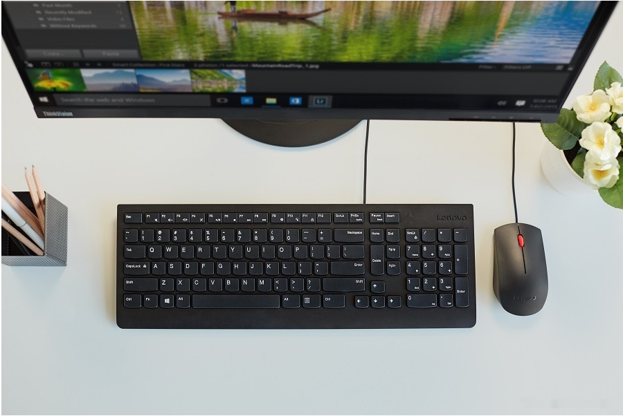 Клавиатура + мышь Lenovo Essential Wired Combo, фото 3