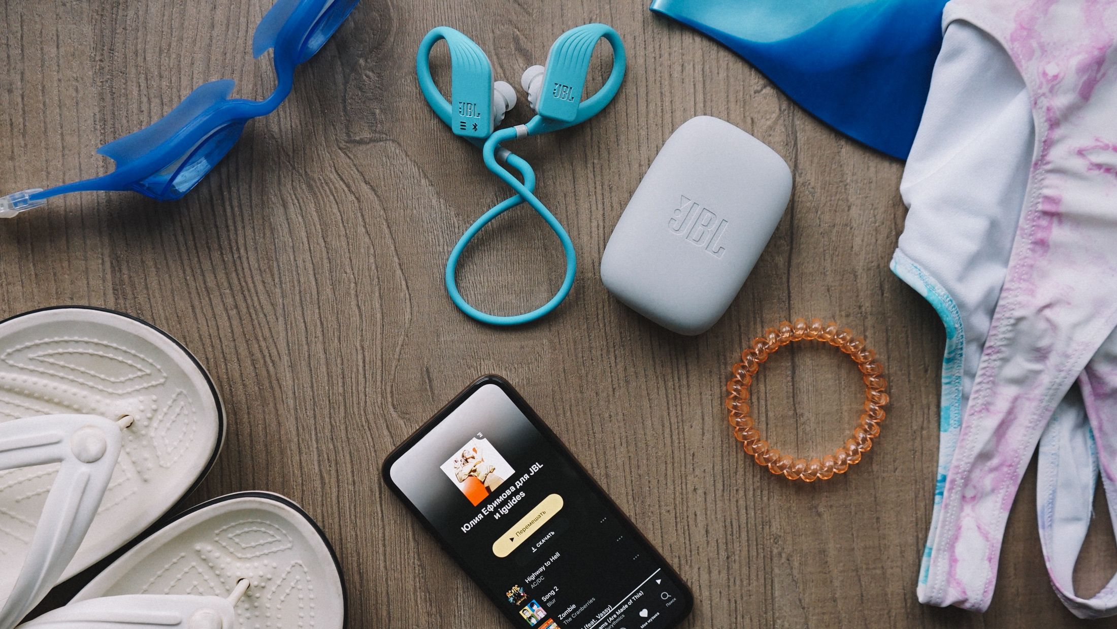 Наушники JBL Endurance Dive (Teal), фото 3