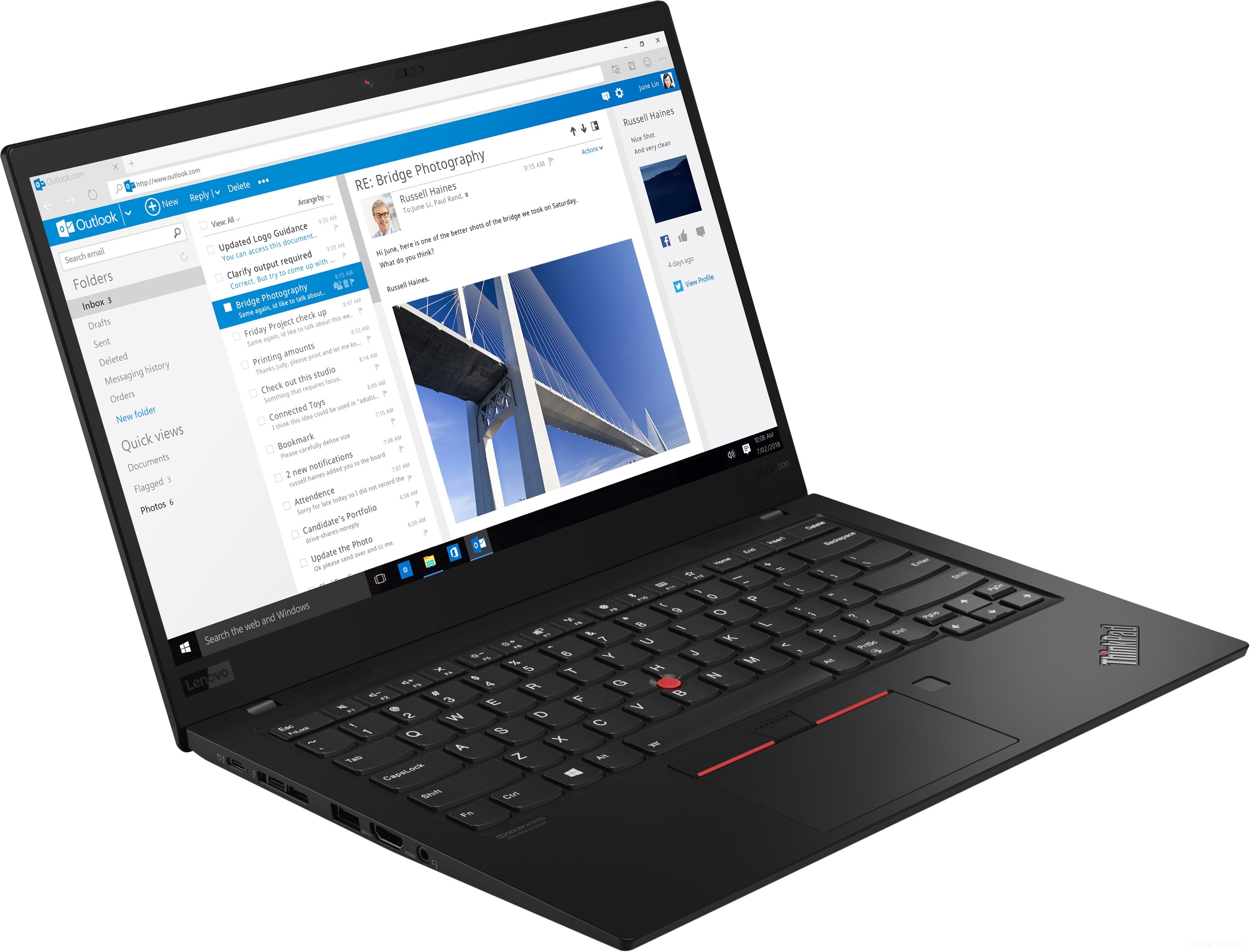 Ноутбук Lenovo ThinkPad X1 Carbon 7 20QD0037RT, фото 11