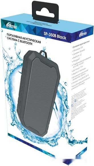 Беспроводная колонка Ritmix SP-350B (черный), фото 2
