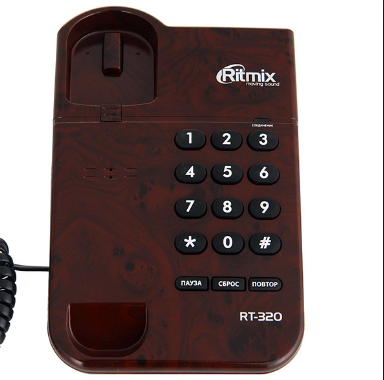 Проводной телефон Ritmix RT-320 (Brown), фото 3