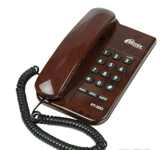 Проводной телефон Ritmix RT-320 (Brown), фото 2