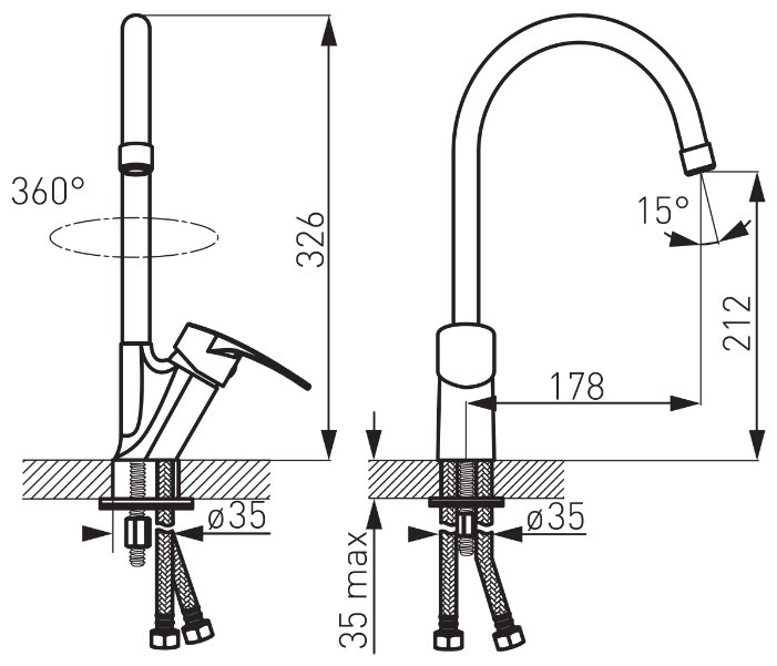Смеситель Ferro Brado BBO4, фото 2