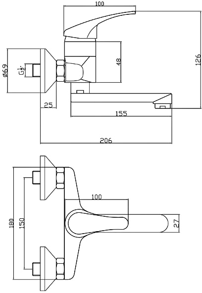 Смеситель Ferro Basic BBC3, фото 2