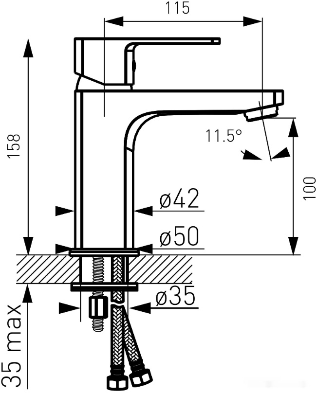 Смеситель Ferro Alba VerdeLine BLB2VL, фото 2