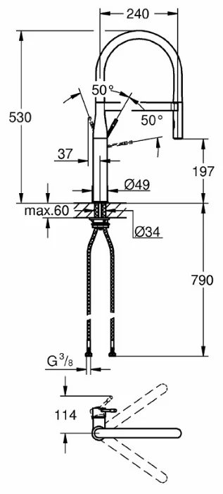 Смеситель Grohe Essence 30294000, фото 3
