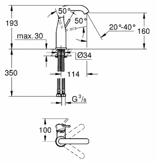Смеситель Grohe Essence+ 23480001, фото 2